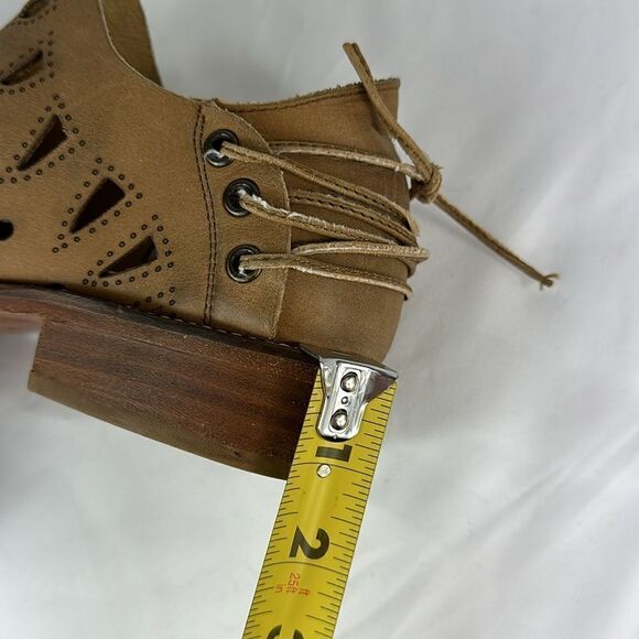 Musse & Cloud Coolise Laser Cut Leather Stud and Harness Detail Ankle Boots 7 - Picture 12 of 12